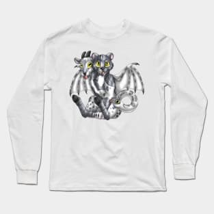 Chimera Cubs: Grey Bicolor Tabby Long Sleeve T-Shirt